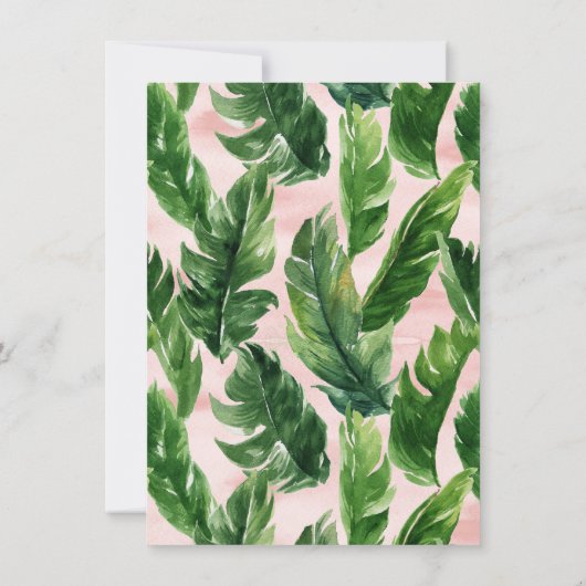 Tropische Thema Ananas bruids douche Uitnodiging (Achterkant)