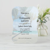 Tropische Thema Bruidsmeisjes Luncheon Uitnodiging (Staand voorkant)