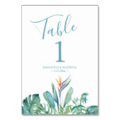 Tropische thema bruiloft decoratie kaart (Achterkant)