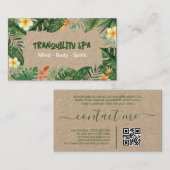 Tropische thema spa bad & lichaam visitekaartje (Voorkant / Achterkant)