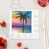 Tropische thema verjaardag servet (Insitu)