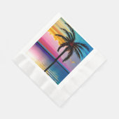 Tropische thema verjaardag servet (Hoek)