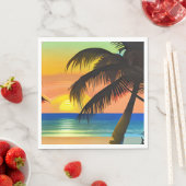 Tropische thema verjaardag servet (Insitu)