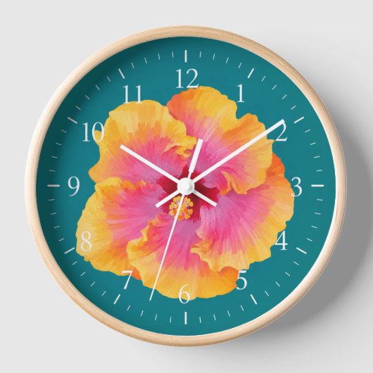 Tropische thema wandklok (Voorkant)