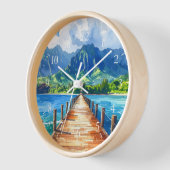 Tropische thema wandklok (Hoek)