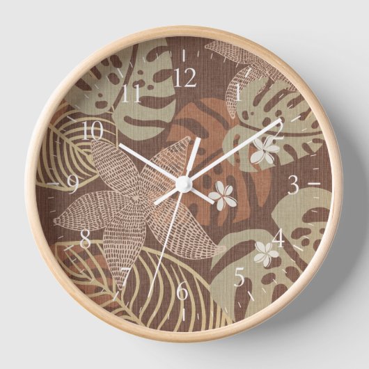 Tropische thema wandklok (Voorkant)