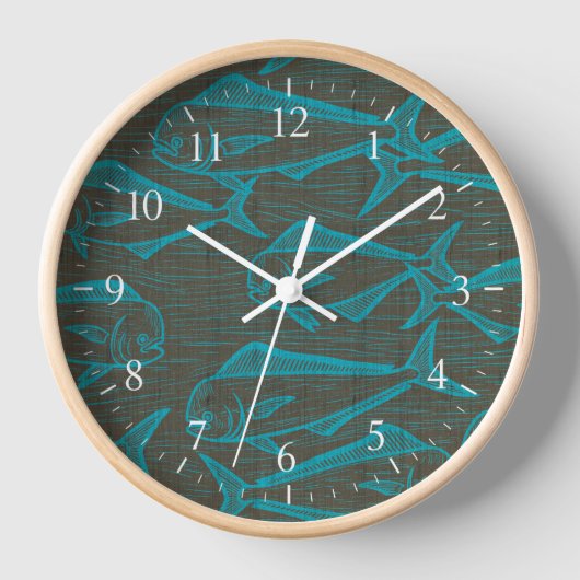 Tropische thema wandklok (Voorkant)