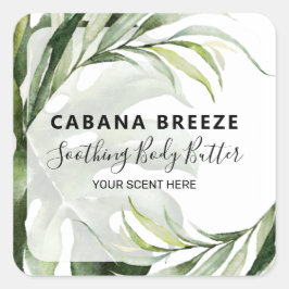 Tropische THMED-productetiketten Vierkante Sticker