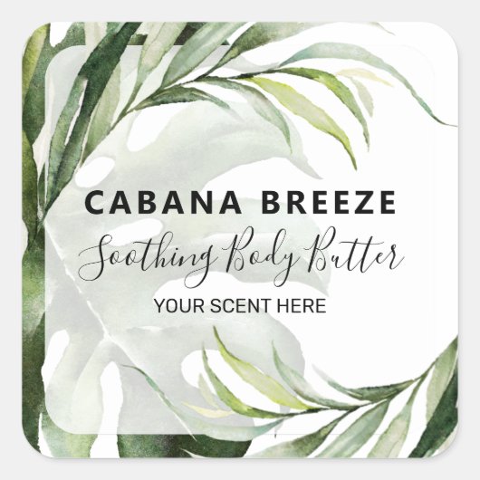 Tropische THMED-productetiketten Vierkante Sticker (Voorkant)