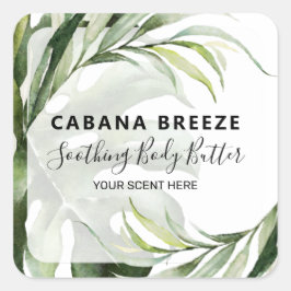 Tropische THMED-productetiketten Vierkante Sticker