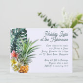Tropische Thuis of Kantoor Holiday Party Kaart (Staand voorkant)