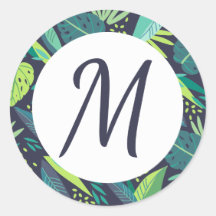 Tropische Tidings Monogram Stickers