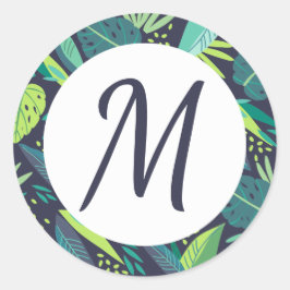 Tropische Tidings Monogram Stickers