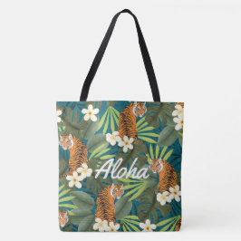 Tropische Tiger Hawaiian Palm Oerwoud Beach tas