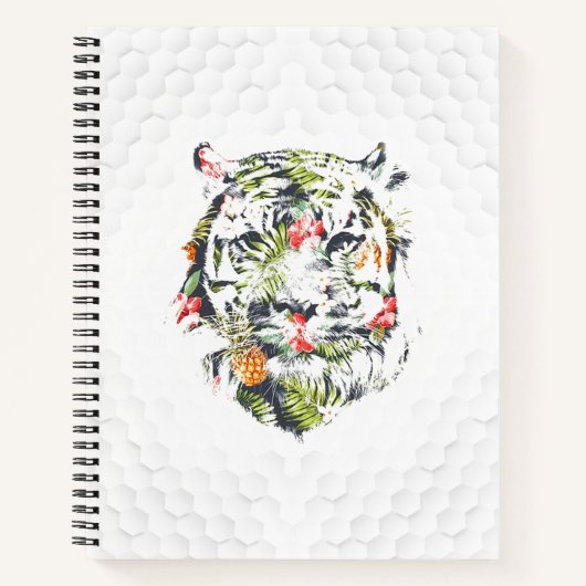 TROPISCHE TIJGER Grafiekpapier Spiraal Notebook Notitieboek (Voorkant)