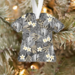Tropische tijger Hawaiian Palm Oerwoud Aloha Shirt Ornament<br><div class="desc">Neutrale tinten van grijze, taupe, bleke gele en zwarte kleurweg. Ons patroon van Tropische tijger werd geïnspireerd door de retro Aloha shirten van de jaren vijftig ter ere van het Jaar van de Tijger. Hoewel tijgers niet inheems zijn voor Hawaii (er zijn geen roofdieren), wonen ze wel in de dierentuin...</div>