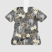 Tropische tijger Hawaiian Palm Oerwoud Aloha Shirt Ornament (voorkant)