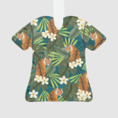 Tropische tijger Hawaiian Palm Oerwoud Aloha Shirt Ornament (achterkant)