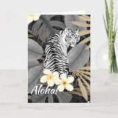 Tropische tijger Hawaiian Palm Oerwoud grijs (Voorkant)