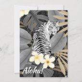 Tropische tijger Hawaiian Palm Oerwoud grijs Kaart (Voorkant)