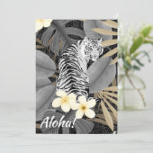 Tropische tijger Hawaiian Palm Oerwoud grijs Kaart (Staand voorkant)