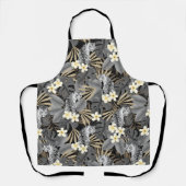 Tropische tijger Hawaiian Palm Oerwoud grijs Schort (Voorkant)