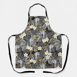 Tropische tijger Hawaiian Palm Oerwoud grijs Schort