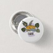 Tropische Tijger Rust Ronde Button 3,2 Cm (Voorkant /achterkant)