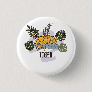 Tropische Tijger Rust Ronde Button 3,2 Cm