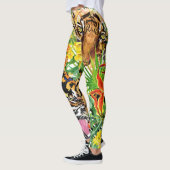 Tropische Tijger Waterverf Oerwoud Leggings (Links)