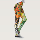 Tropische Tijger Waterverf Oerwoud Leggings (Rechts)