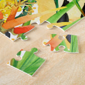 Tropische Tijger Waterverf Oerwoud Legpuzzel (Zijkant)