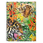 Tropische Tijger Waterverf Oerwoud Notitieboek (Voorkant)