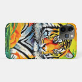 Tropische tijgerkunst Case-Mate iPhone case (Achterkant (horizontaal))