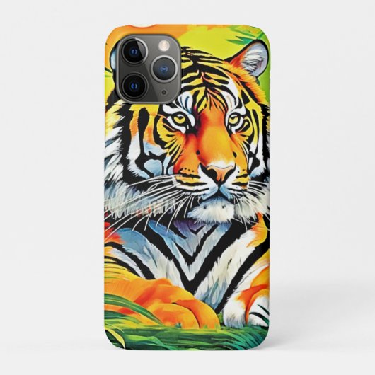 Tropische tijgerkunst Case-Mate iPhone case (Achterkant)