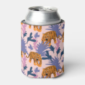 Tropische Tijgers Oerwoud  Patroon Blikjeskoeler (Blikje Voorkant)