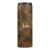 Tropische tijgers paradijs bloem patroon thermosbeker (Achterkant)