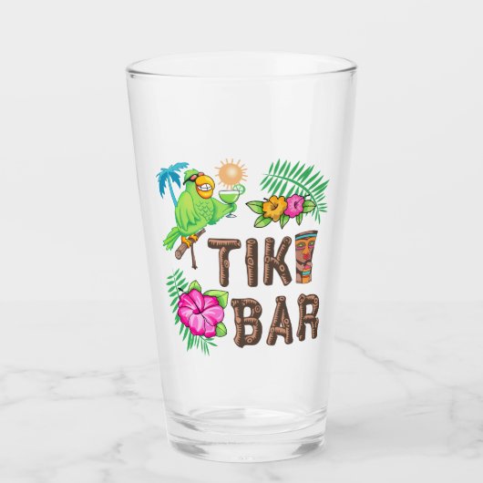 TROPISCHE TIKI BAR GLAS (Voorkant)