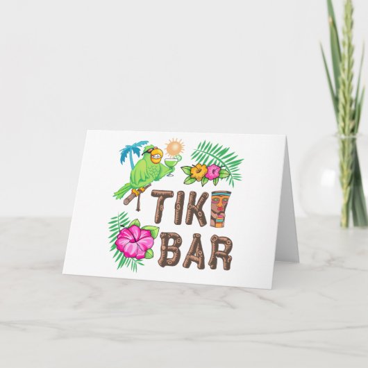 TROPISCHE TIKI BAR KAART (Voorkant)