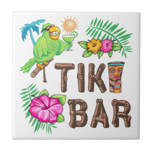 TROPISCHE TIKI BAR TEGELTJE