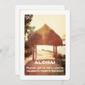 Tropische Tiki Hut Party Kaart (Voorkant / Achterkant)
