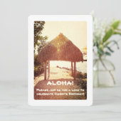 Tropische Tiki Hut Party Kaart (Staand voorkant)