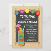 Tropische Tiki Luau Party Uitnodigingen (Voorkant)