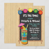 Tropische Tiki Luau Party Uitnodigingen (Voorkant / Achterkant)