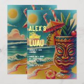  Tropische Tiki Paraplu Drink Luau Party Kaart (Voorkant / Achterkant)