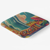  Tropische Tiki Paraplu Drink Luau Party Papieren Bordje (Gebogen)