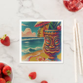 Tropische Tiki Paraplu Drink Luau Party Servet (Insitu)