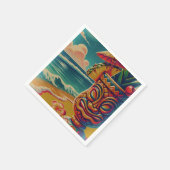 Tropische Tiki Paraplu Drink Luau Party Servet (Hoek)