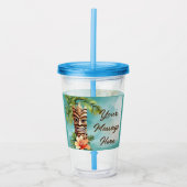Tropische Tiki Party Acryl Drinkbeker (Voorkant)