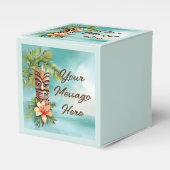 Tropische Tiki Party Bedankdoosjes (Voorkant Zijde)